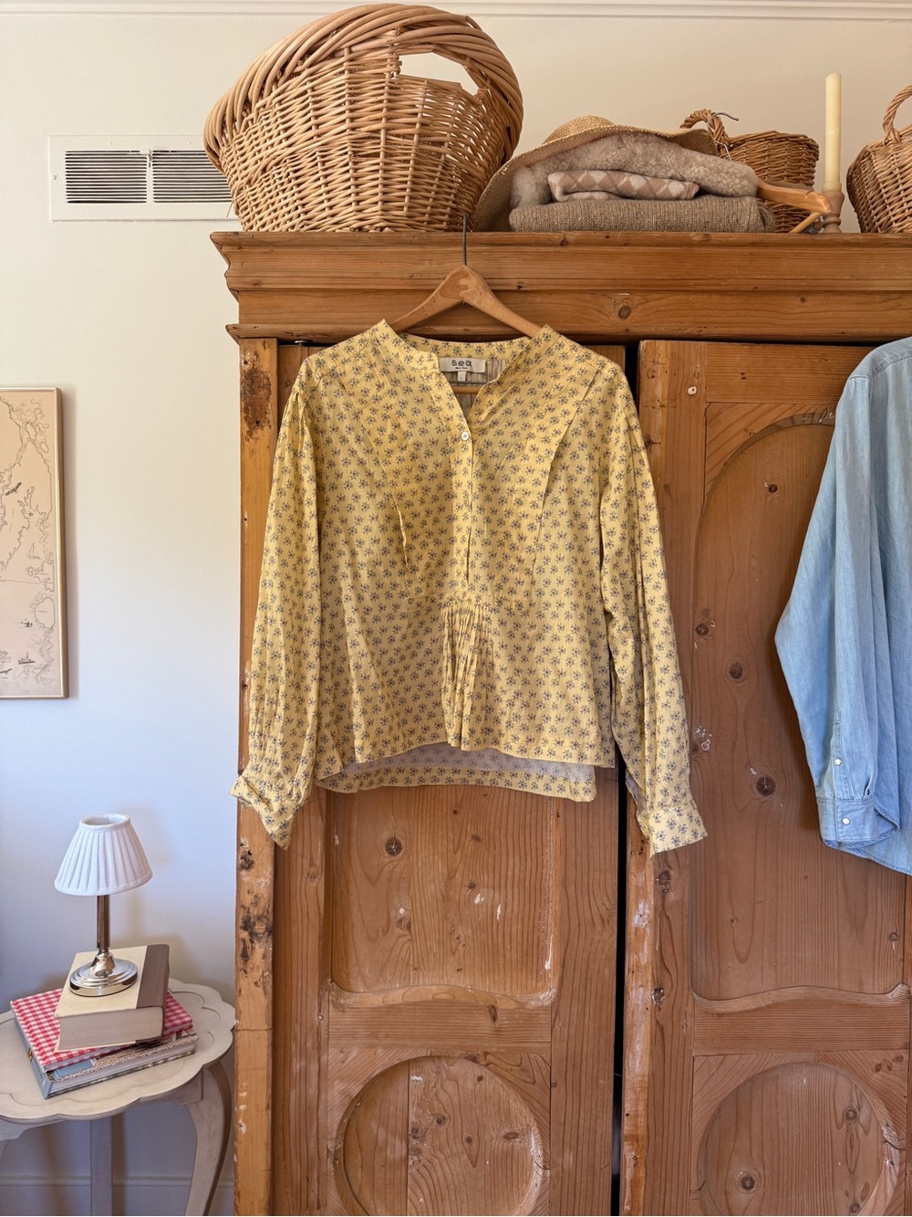 Butter Yellow Sea NY Button-Front Blouse